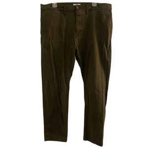 Goodfellow & Co. brown Hennepin Chino taper ankle midrise pants sz 38 x 27